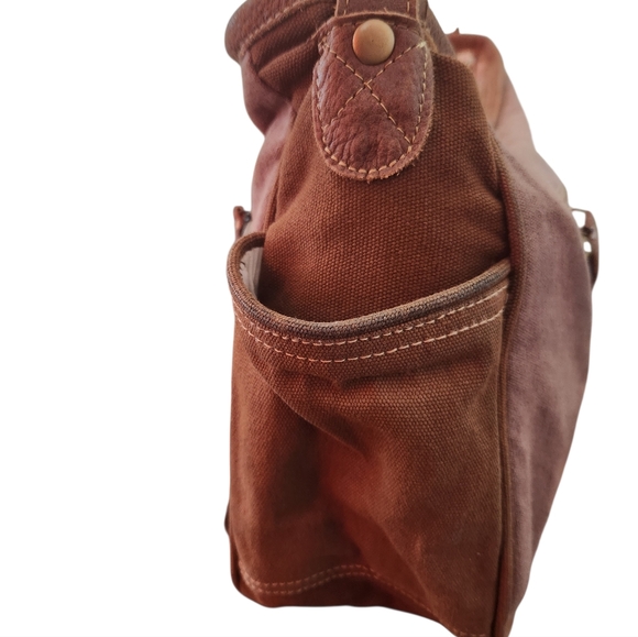 Myra Messenger Crossbody Shoulder Bag With Calf Hair And Leather Emblishment EUC - Picture 5 of 10